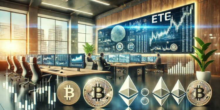¿Cuál será la próxima moneda que tendrá un ETF? Imagen generada por CriptoNoticias mediante Dall-E, de OpenAI.