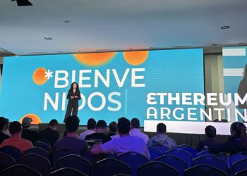 Sejas durante su participación en el evento de Ethereum en Argentina. Fuente: ETH Argentina.