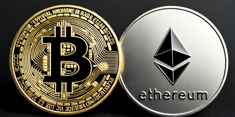 Bitcoin y Ethereum son las principales criptomonedas del mercado. Fuente: imagen generada por CriptoNoticias mediante Grok.
