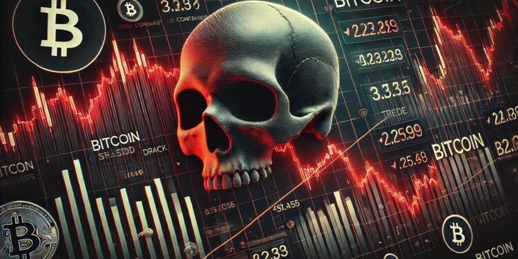 El cruce de la muerte se considera la confirmación de una tendencia bajista. Fuente: Imagen generada por CriptoNoticias mediante Dall-E, de OpenAI.