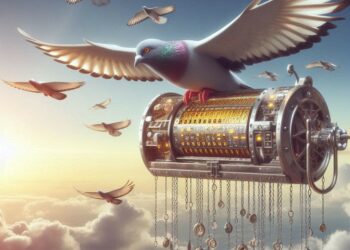 Un encriptador enviando palomas mensajeras indetectables por el cielo.