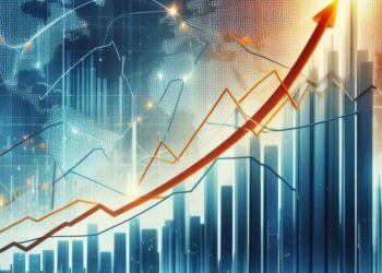 gráfico subiendo potentemente, estilo financiero: