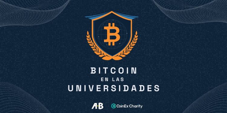 Escudo con el icono de bitcoin al centro y los los de CponEx Charity y Bitcoin Argentiva.