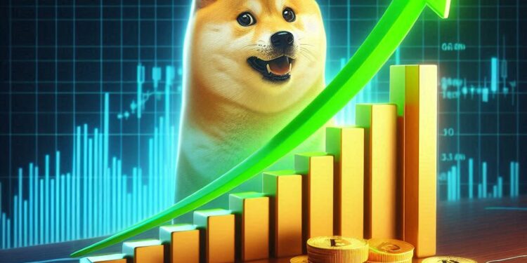 Minería de Dogecoin atraviesa una mayor rentabilidad que la de Bitcoin. Fuente: IA Microsoft Designer.