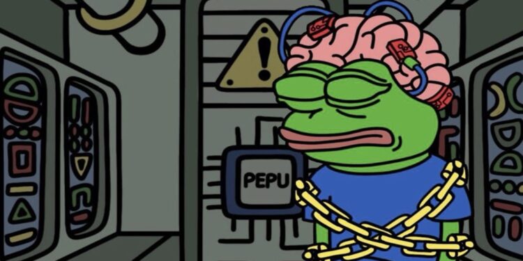 Meme de sapo verde con el cerebro al aire.