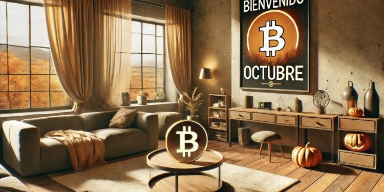 Octubre suele ser un mes positivo para el precio de bitcoin. Fuente: imagen generada por CriptoNoticias mediante Dall-E, de OpenAI.