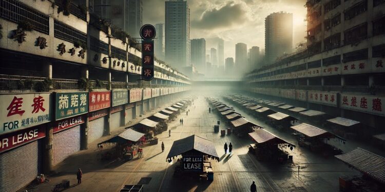 La crisis económica de China podría expandirse a otros mercados. Fuente: Imagen generada por CriptoNoticias mediante Dall-E, de OpenAI.