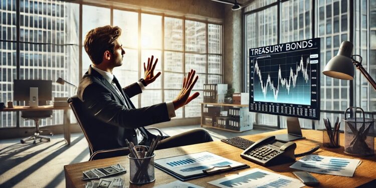 Inversionistas buscan alternativas con mayor rendimiento que los bonos del Tesoro. Fuente: Imagen generada por CriptoNoticias mediante Dall-E, de OpenAI.
