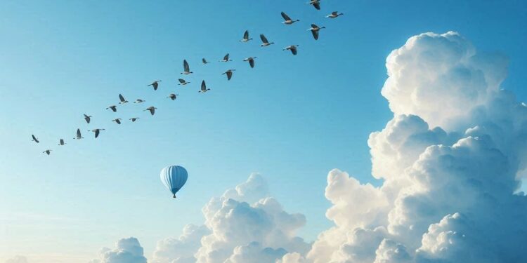 blue sky.