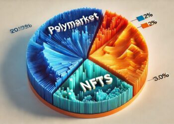 Polymarket termina julio con mayores ganancias que toda la industria de los NFT. Fuente: imagen generada mediante Dall-E, de OpenAI.