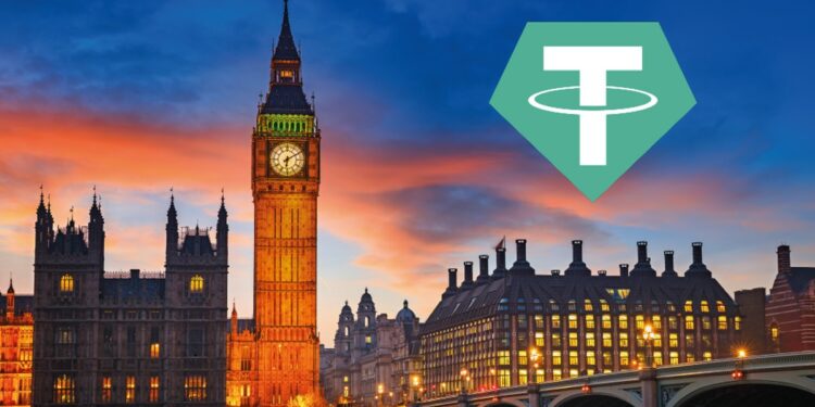 Este reconocimiento legal implica que USDT puede ser tratado como cualquier otro activo en Reino Unido. Fuente: Pinterest/CryptoLogos/Composición CriptoNoticias.