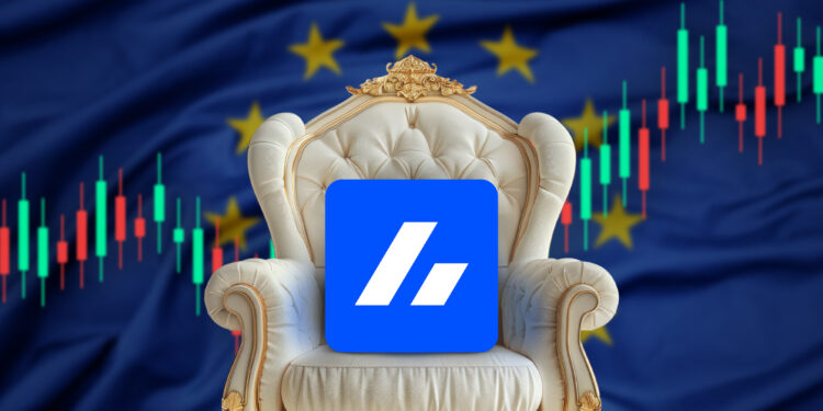 Logo de Bitvavo y bandera de Europa.