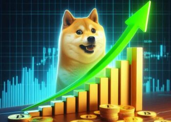 Dogecoin es una memecoin que rinde homenaje a un perro viral de Internet. Fuente: IA Microsoft Designer.