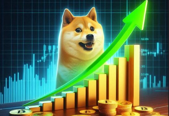 Dogecoin es una memecoin que rinde homenaje a un perro viral de Internet. Fuente: IA Microsoft Designer.