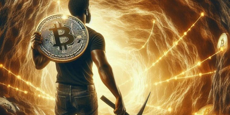 Los mineros solitarios cada vez ganan más terreno en la red Bitcoin. Fuente: IA Microsoft Designer.