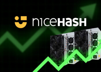 Logo de NiceHash y minero Antminer KS