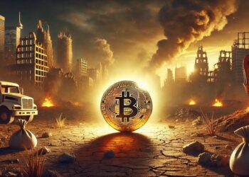 Bitcoin puede brillar en un entorno de crisis y caos global. Fuente: imagen generada por CriptoNoticias mediante Dall-E, de OpenAI.