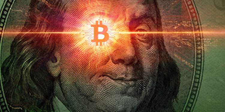 Bitcoin y Benjamin Franklin.