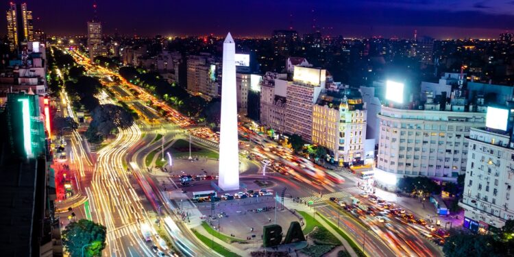 Vista aérea del centro de Buenos Aires. Fuente: stock.adobe.com