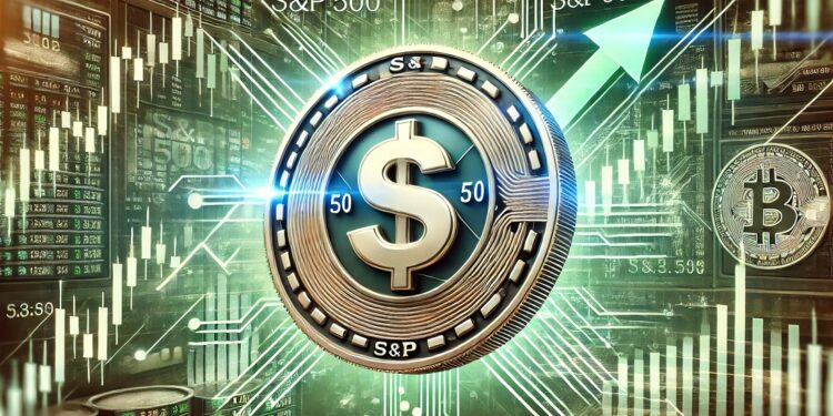 Sube el precio de SPX, criptomoneda que rinde homenaje al índice S&P500. Fuente: imagen generada por CriptoNoticias mediante Dall-E, de OpenAI.