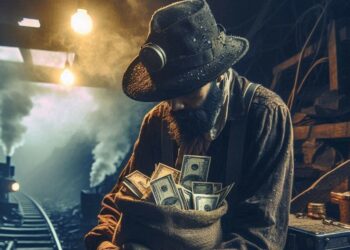 Mineros cada vez ganan menos dinero y empobrecidos, estilo noir