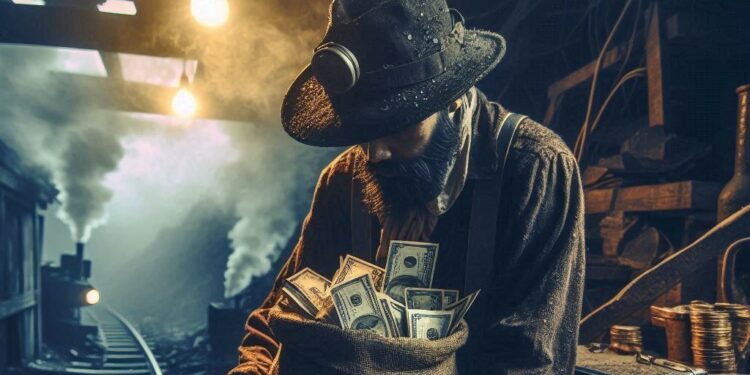 Mineros cada vez ganan menos dinero y empobrecidos, estilo noir