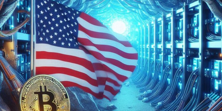 Mineros de BTC reciben de buena manera la nueva presidencia de Trump. Fuente: IA Microsoft Designer.