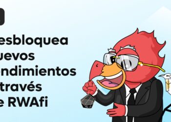 Pajaro de cabeza roja y lentes en un traje negro