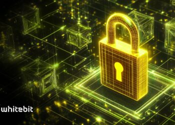 Un candado dorado digitalizado sobre chips de computadoras.