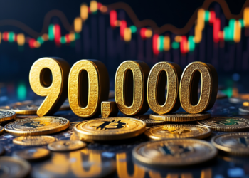 Bitcoin pasó los 90.000 dólares. Fuente: imagen generada mediante Grok, por CriptoNoticias.