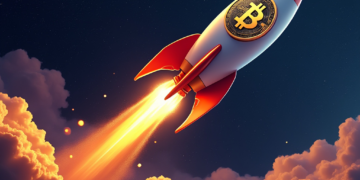 Sube el precio de bitcoin. Fuente: imagen generada por CriptoNoticias mediante Grok.