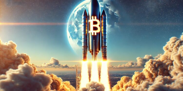 Hay expectativas alcistas para el precio de bitcoin. Fuente: imagen generada por CriptoNoticias mediante Dall-E, de OpenAI.