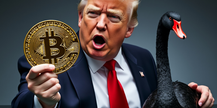 Donald Trump será un presidente anciano y eso, por cuestiones biológicas, añade un potencial riesgo para completar su mandato. Fuente: imagen generada mediante Grok, por CriptoNoticias.