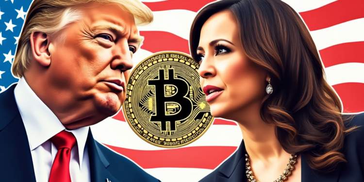 Donald Trump y Kamala Harris se disputan la presidencia de los Estados Unidos. Fuente: imagen generada por CriptoNoticias mediante Grok.