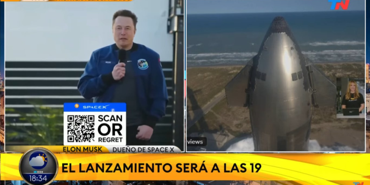 Un falso Elon Musk pide dinero en la TV argentina. Fuente: captura de pantalla - TN.