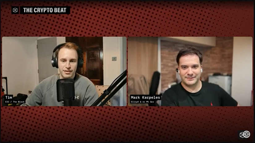 Mark Karpelès participando en un live de Crypto Beat.