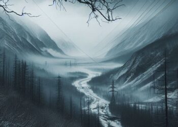 siberia como un paramo invernal lúgubre, estilo noir