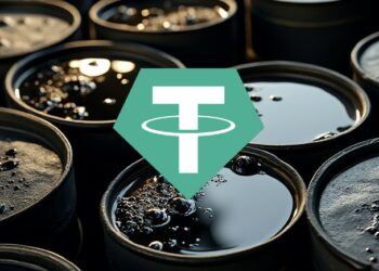 Tether proporcionó el capital necesario para la compra y el transporte del petróleo. Fuente: Grok. CryptoLogos. Composición por CriptoNoticias.
