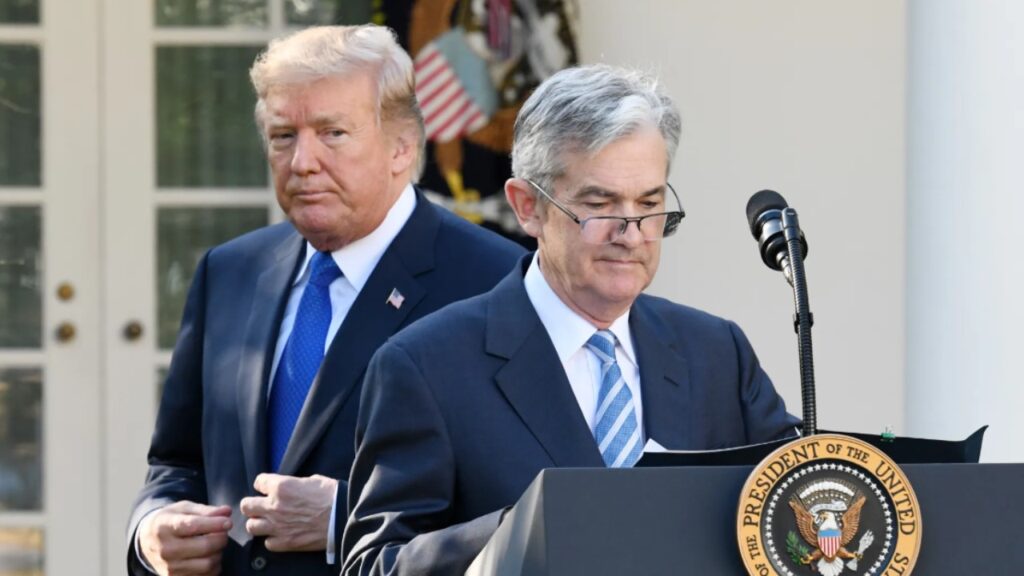 Trump y Powell en la reserva federal