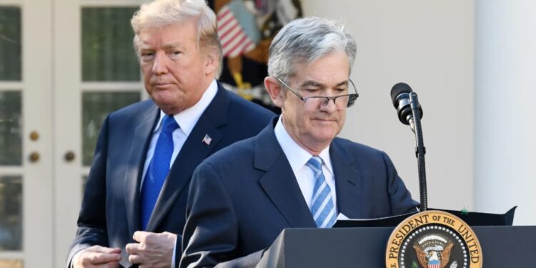 Trump y Powell en la reserva federal