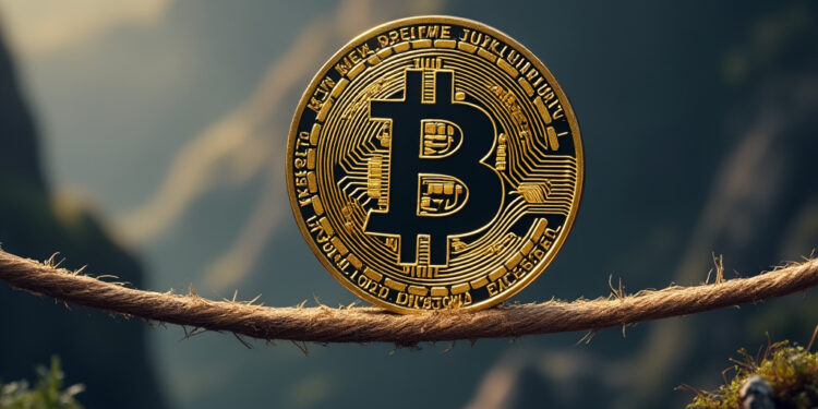 Bitcoin mantiene el equilibrio en la zona levemente superior a 100.000 dólares. Imagen generada mediante Grok, por CriptoNoticias.