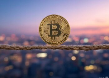 Bitcoin está en un punto de equilibrio. Fuente: imagen generada mediante Grok, por CriptoNoticias.