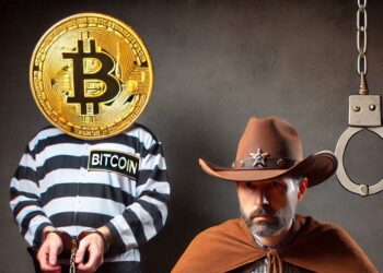 bitcoin encarcelado por un alcaide, estilo western