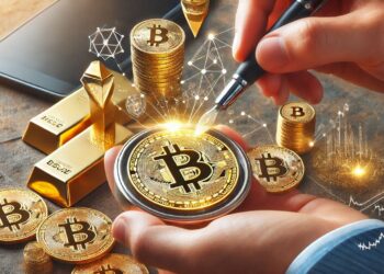 Bitcoin es apodado "oro digital". Fuente: Microsoft Designer.