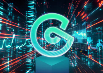 Logo de CoinEx en verde.