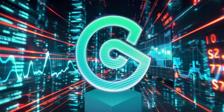 Logo de CoinEx en verde.