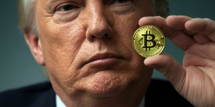 Donald Trump promete ser un "presidente pro-criptomonedas". Fuente: imagen generada mediante Grok, por CriptoNoticias.