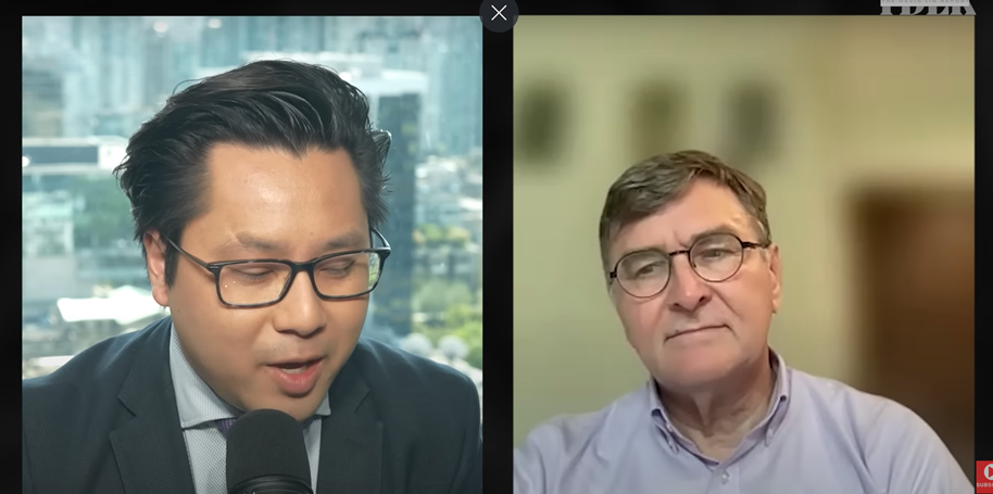 Stornetta en la actualidad siendo entrevistado sobre el futuro de bitcoin.