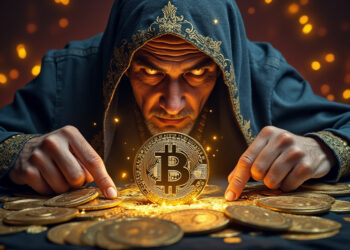 Imagen a modo ilustrativo de un "médium" prediciendo el precio de bitcoin. Fuente: imagen generada por CriptoNoticias mediante Grok.