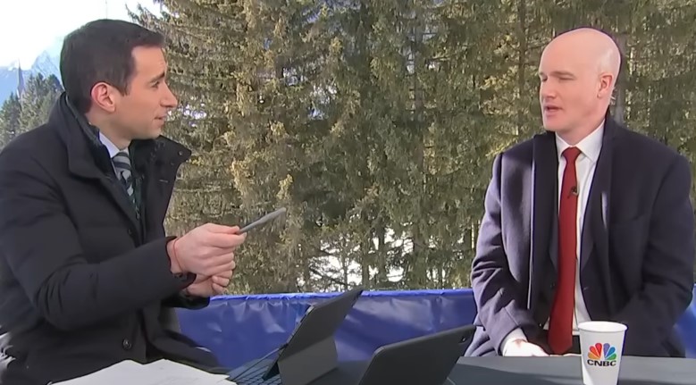 Brian Armstrong en Davos, durante la reunión anual del Foro Económico Mundial